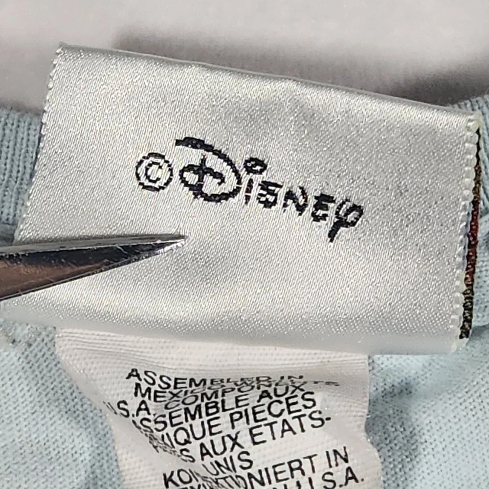 VTG 90's Disney Tinker Bell Nightshirt Womens OS Blue Glitter Pampered Pixie - Picture 14 of 16